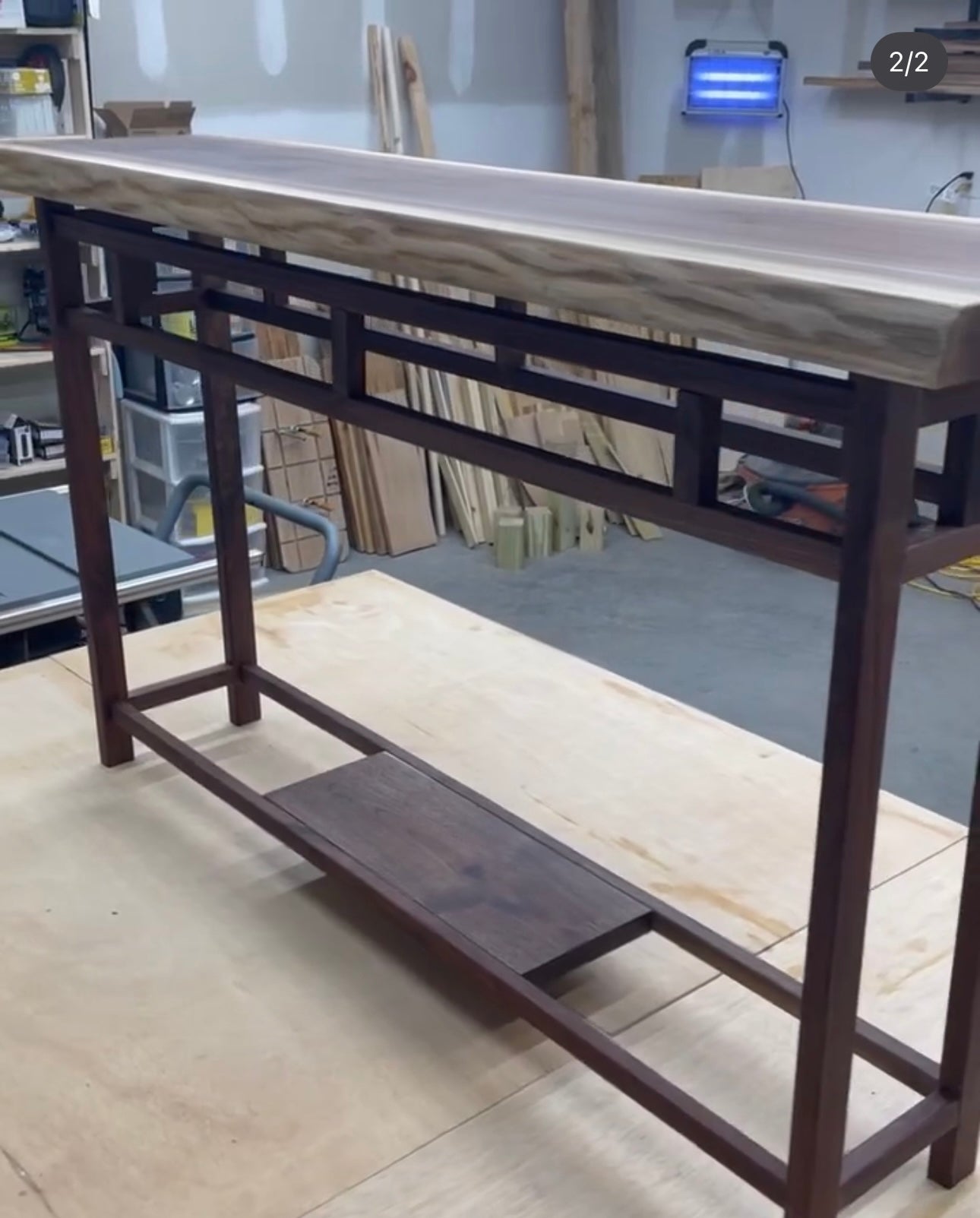 Live Edge Entry Way Table