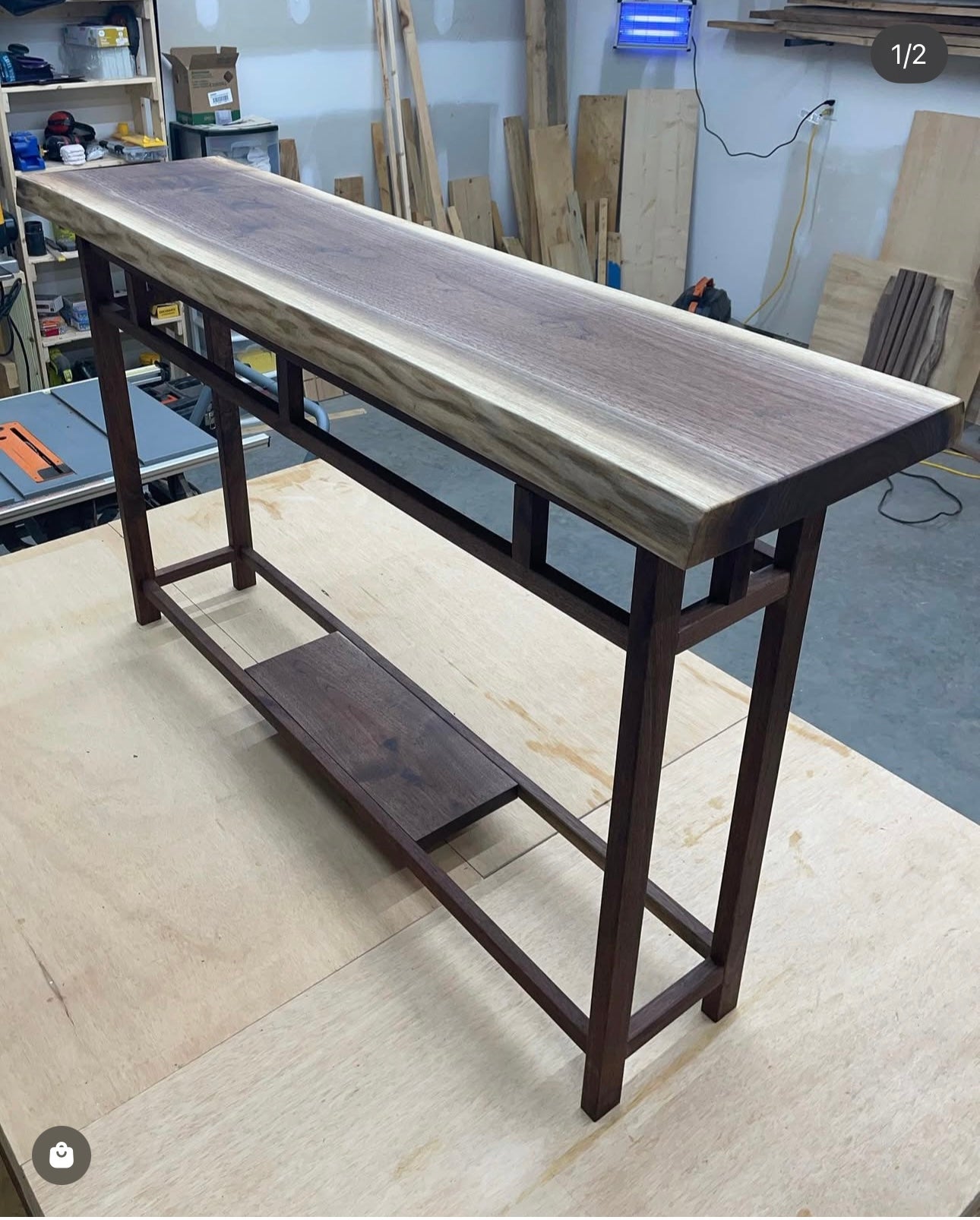 Live Edge Entry Way Table